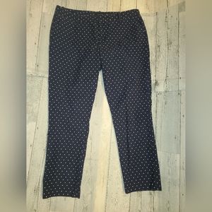 Women's Tommy Hilfiger Blue w White Polka Dots Pants, Size 16